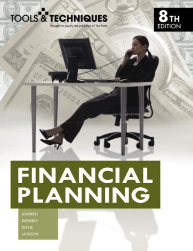 Beispielbild fr Tools and Techniques of Financial Planning zum Verkauf von Better World Books