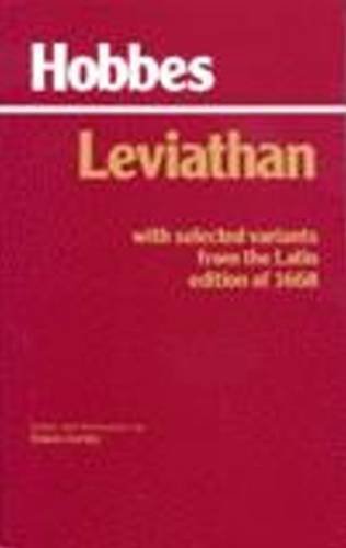 Imagen de archivo de Leviathan: With selected variants from the Latin edition of 1668 (Hackett Classics) a la venta por Byrd Books