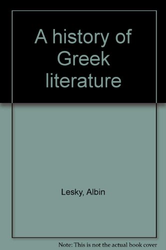 9780872203518: History of Greek Literature