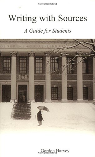9780872204348: Writing with Sources: A Guide for Students
