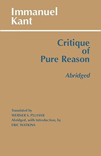 9780872204485: Critique of Pure Reason, Abridged (Hackett Classics)