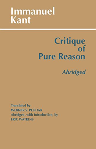 9780872204485: Critique of Pure Reason