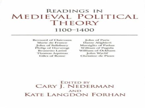 Beispielbild fr Readings in Medieval Political Theory, 1100-1400 zum Verkauf von TextbookRush