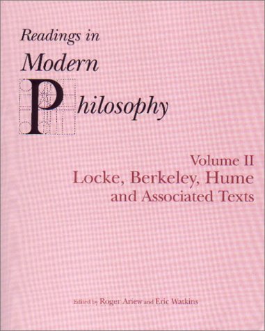 Imagen de archivo de Readings In Modern Philosophy, Volume 2: Locke, Berkeley, Hume and Associated Texts a la venta por Half Price Books Inc.