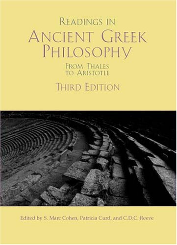 9780872207691: Readings In Ancient Greek Philosophy: From Thales To Aristotle