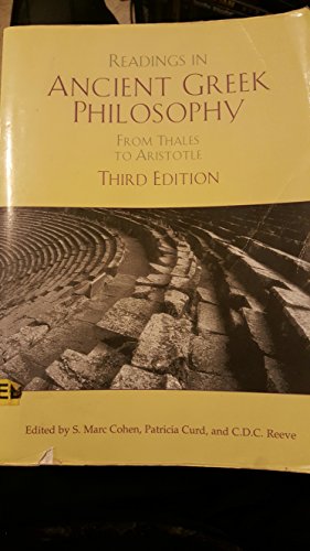 Stock image for Readings in Ancient Greek Philosophy: From Thales to Aristotle for sale by ThriftBooks-Atlanta