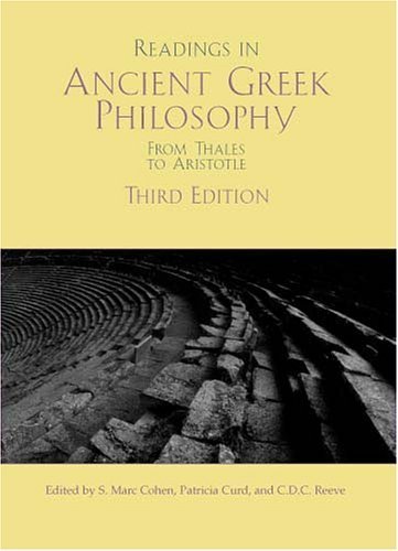 9780872207707: Readings In Ancient Greek Philosophy: From Thales To Aristotle