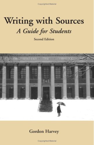 Stock image for Writing with Sources: A Guide for Students (Hackett Student Handbooks) for sale by medimops