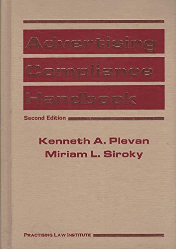 Beispielbild fr Advertising Compliance Handbook zum Verkauf von Cambridge Rare Books