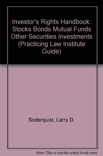 Beispielbild fr Investor's Rights Handbook: Stocks, Bonds, Mutual Funds and Other Securities Investments zum Verkauf von ThriftBooks-Dallas