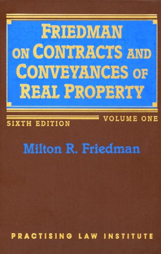 Stock image for Friedman on Contracts and Conveyance for sale by SecondSale