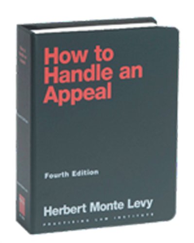 Imagen de archivo de How to Handle an Appeal 4th Ed a la venta por ThriftBooks-Dallas