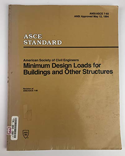 Imagen de archivo de Minimum Design Loads for Buildings and Other Structures/Asce 7-93 a la venta por SecondSale