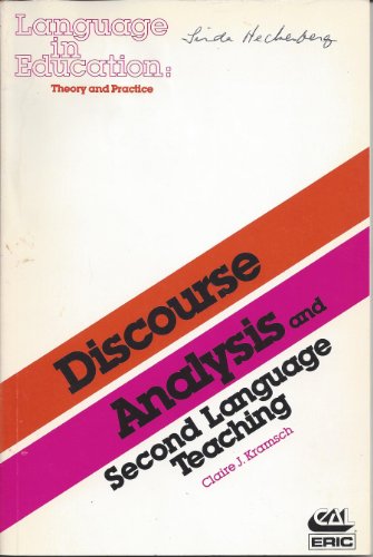 Imagen de archivo de Discourse Analysis and Second Language Teaching (Language in Education) a la venta por Wonder Book