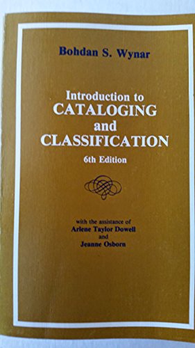 Beispielbild fr Introduction to Cataloging and Classification zum Verkauf von Better World Books Ltd