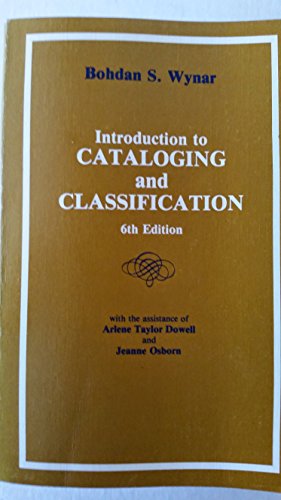 9780872872219: Introduction to Cataloging and Classification