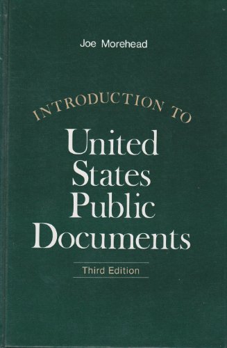 9780872873599: Introduction to United States Public Documents (Library Science Text Series)