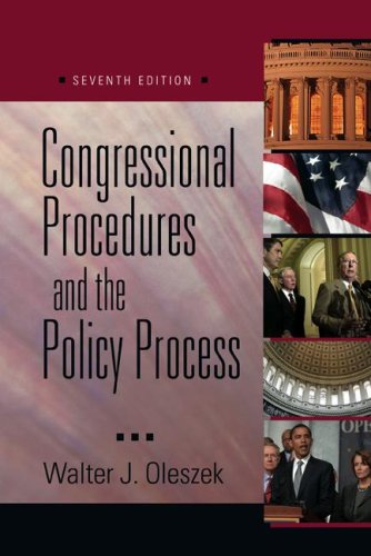 Beispielbild fr Congressional Procedures and the Policy Process zum Verkauf von Better World Books
