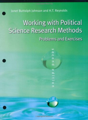 Beispielbild fr Working with Political Science Research Methods : Problems and Exercises zum Verkauf von Better World Books