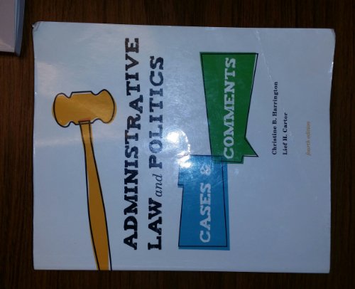 Beispielbild fr Administrative Law and Politics: Cases and Comments zum Verkauf von SecondSale