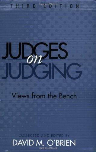 9780872899513: Judges on Judging: Views from the Bench