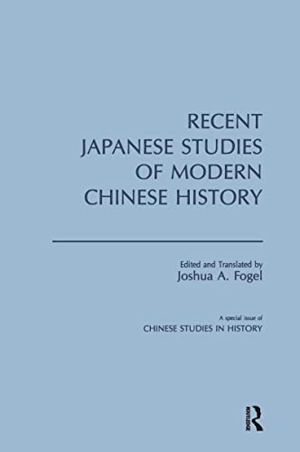 Beispielbild fr Recent Japanese Studies of Modern Chinese History: V. 1 zum Verkauf von Blackwell's