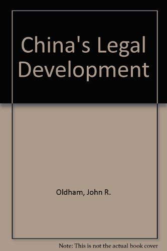 9780873323581: China's Legal Development