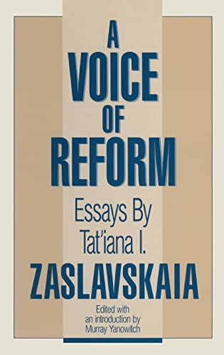 A Voice of Reform. Essays. Edited with an Introduction by Murray Yanowitch.