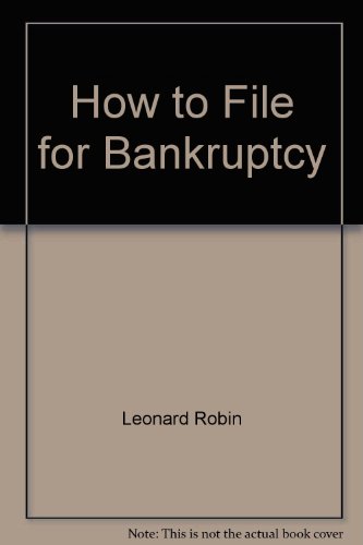 Stock image for How to file for bankruptcy for sale by Anderson Book