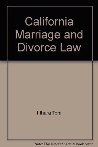 Beispielbild fr California marriage and divorce law zum Verkauf von Hawking Books