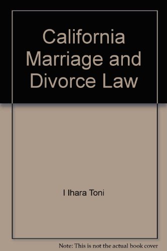 Stock image for California marriage and divorce law for sale by Hawking Books