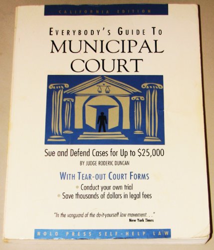 Stock image for Everybody's Guide to Municipal Court for sale by ThriftBooks-Dallas