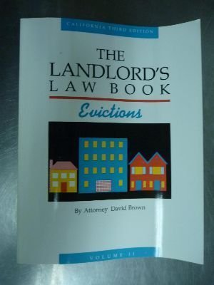 Imagen de archivo de Landlord's Law Book Vol. 2 : Evictions (California Edition) a la venta por Better World Books: West