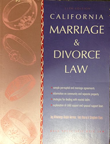 Stock image for California Marriage and Divorce Law for sale by ThriftBooks-Atlanta
