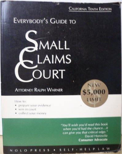 Stock image for Everbody's Guide to Small Claims Court for sale by HPB-Red