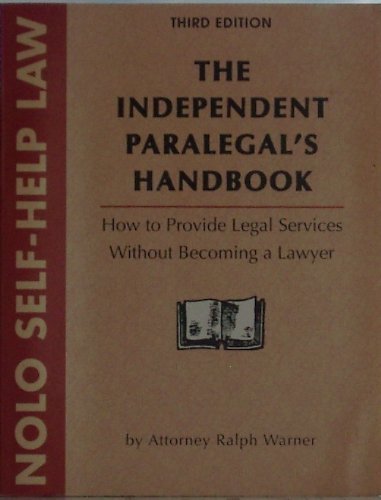 9780873372688: The Independent Paralegal's Handbook (3rd ed)