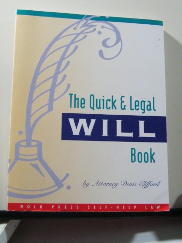 9780873373098: The Quick & Legal Will Book