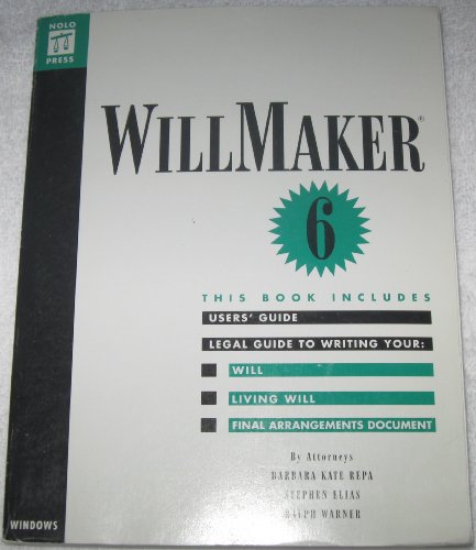 Stock image for Willmaker 6 Windows: New Edition Was Combined With MacIntosh As 2 Volumes in 1 for sale by Isle of Books