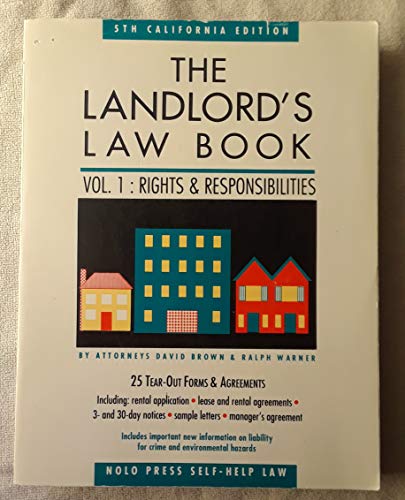 9780873373197: The Landlord's Law Book: Rights and Responsibilities: California Edition: 1
