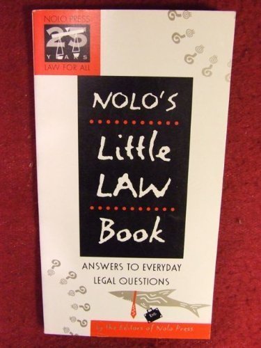 Stock image for Nolo's little law book: Answers to everyday legal questions for sale by SecondSale