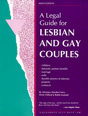 Beispielbild fr A Legal Guide for Lesbian and Gay Couples (9th) zum Verkauf von Wonder Book