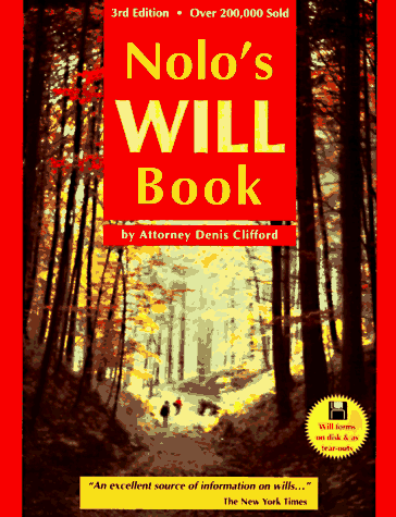 Beispielbild fr Nolo's Will Book (NOLO'S SIMPLE WILL BOOK) zum Verkauf von Robinson Street Books, IOBA