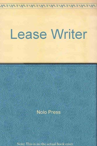 Imagen de archivo de Lease Writer a la venta por Anderson Book