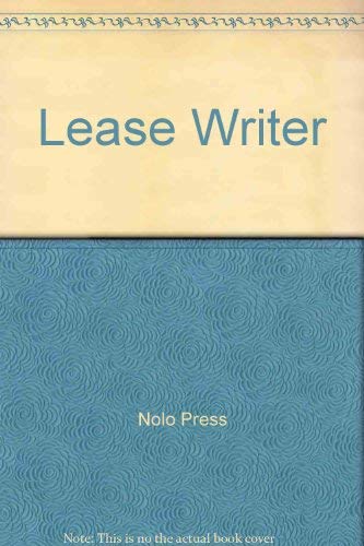 Stock image for Lease Writer for sale by Anderson Book
