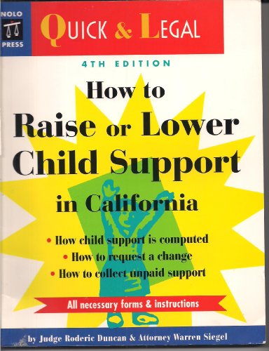 Stock image for How to Raise or Lower Child Support in California for sale by dsmbooks