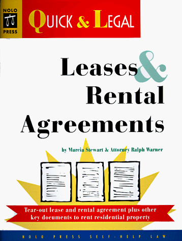 Beispielbild fr Leases & Rental Agreements (Quick & Legal Series) 2nd Ed. zum Verkauf von ThriftBooks-Dallas