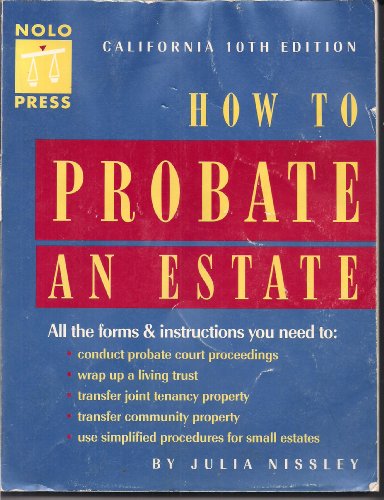 9780873374750: How to Probate an Estate: California
