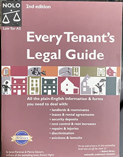 Beispielbild fr Every Tenant's Legal Guide zum Verkauf von Better World Books