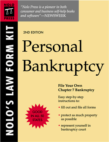 Beispielbild fr Personal Bankruptcy zum Verkauf von Wonder Book