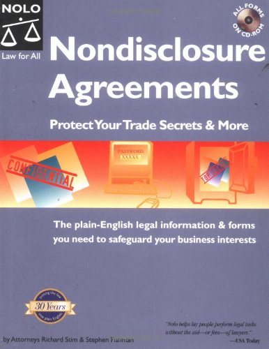 Beispielbild fr Nondisclosure Agreements: Protect Your Trade Secrets and More: The plain-English legal information forms you need to safeguard your business interests zum Verkauf von Books of the Smoky Mountains